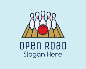 Modern Bowling Game logo design