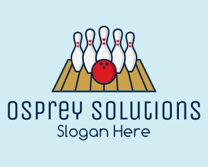 Modern Bowling Game logo design