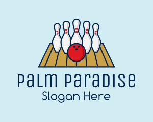 Modern Bowling Game logo design