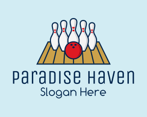 Modern Bowling Game logo design