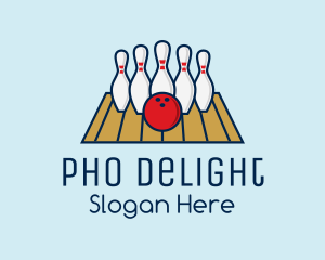 Modern Bowling Game logo design