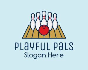 Modern Bowling Game logo design