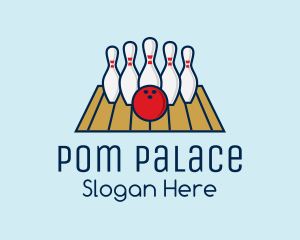 Modern Bowling Game logo design