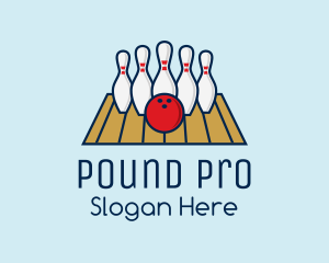 Modern Bowling Game logo design