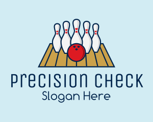 Modern Bowling Game logo design