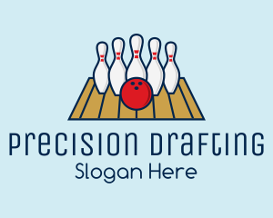 Modern Bowling Game logo design