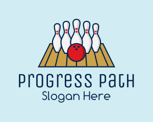 Modern Bowling Game logo design