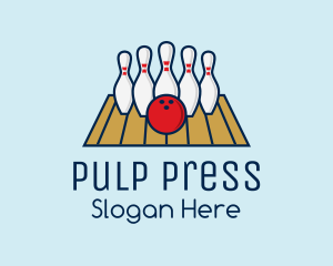 Modern Bowling Game logo design