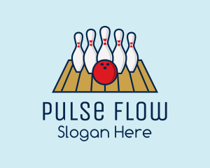 Modern Bowling Game logo design