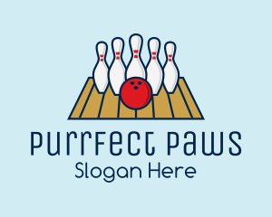 Modern Bowling Game logo design