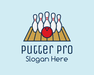 Modern Bowling Game logo design