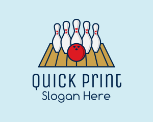 Modern Bowling Game logo design