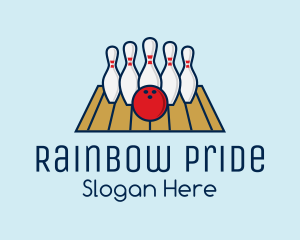 Modern Bowling Game logo design