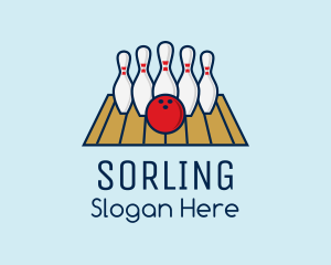 Modern Bowling Game logo design