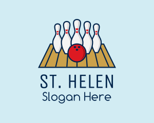 Modern Bowling Game logo design