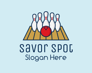 Modern Bowling Game logo design