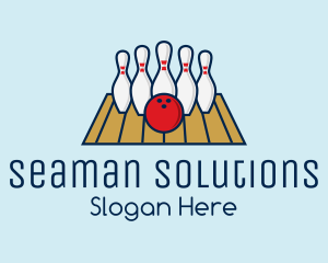 Modern Bowling Game logo design