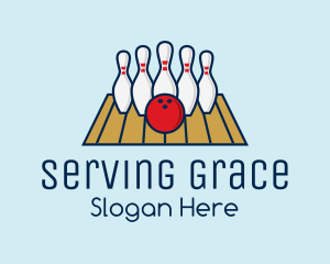 Modern Bowling Game logo design