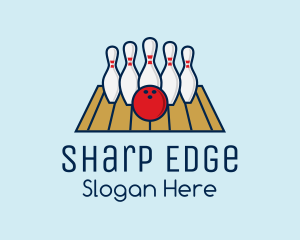 Modern Bowling Game logo design