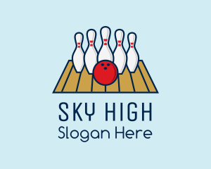 Modern Bowling Game logo design