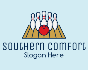 Modern Bowling Game logo design