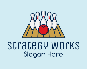 Modern Bowling Game logo design