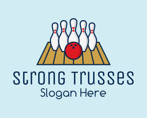 Modern Bowling Game logo design