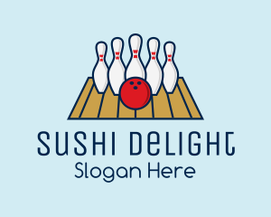 Modern Bowling Game logo design