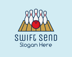 Modern Bowling Game logo design