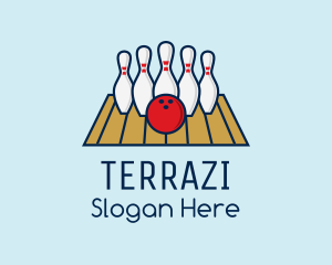 Modern Bowling Game logo design