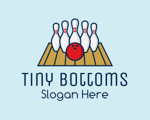 Modern Bowling Game logo design