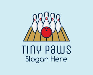 Modern Bowling Game logo design