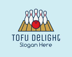 Modern Bowling Game logo design