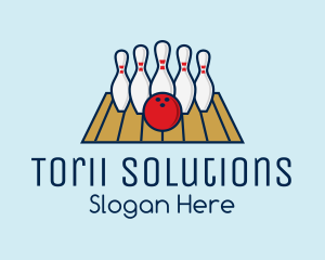 Modern Bowling Game logo design