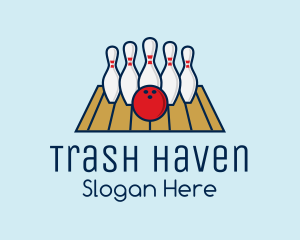 Modern Bowling Game logo design