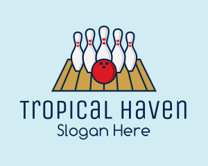 Modern Bowling Game logo design