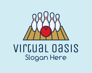 Modern Bowling Game logo design