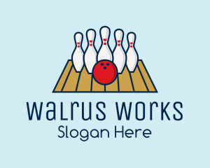 Modern Bowling Game logo design