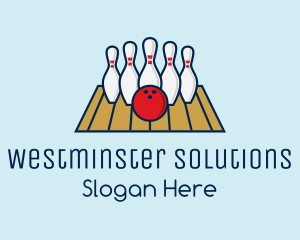 Modern Bowling Game logo design