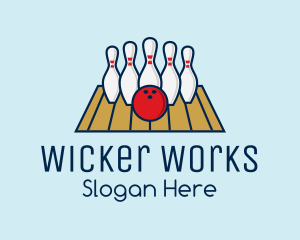 Modern Bowling Game logo design