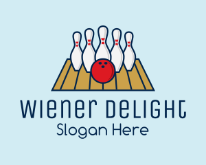 Modern Bowling Game logo design