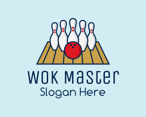 Modern Bowling Game logo design