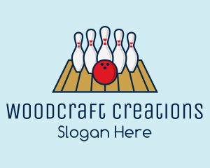 Modern Bowling Game logo design