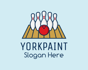 Modern Bowling Game logo design