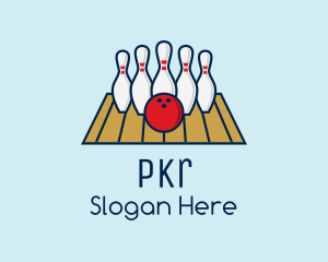 Modern Bowling Game logo design