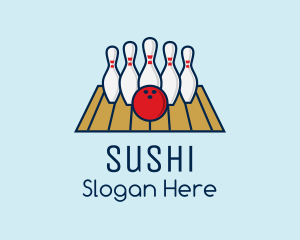 Modern Bowling Game logo design