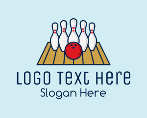 Ten Pin Bowling - Modern Bowling Game logo design