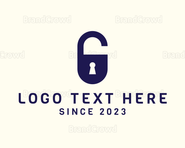 Secure Keyhole Lock Logo