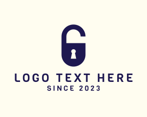 Password - Secure Keyhole Lock logo design