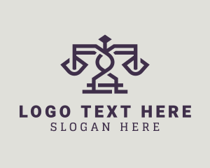 Jurist - Violet Legal Scale logo design